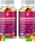 Magnesium Citrate Gummies for Adults and Kids, Promotes Healthy Relaxation, Muscle, Bone & Energy Support, Natural Flavor Gummy Supplement, Gluten Free Vegetarian GMO-Free Chewable (2 Pack)