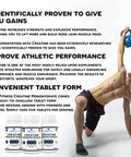 OPALFITNESS Creatine Monohydrate Tablets by Opal Fitness ÃƒÂ¢Ã¢â€šÂ¬Ã¢â‚¬Å“ Easy to Swallow Vegan Tablets - Scientifically Proven to Increase Muscle Strength High Intensity Explosive Energy and Build Lean Muscle Mass