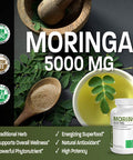 Bronson Moringa Extra Strength Capsules Moringa Oleifera Powder, 120 Count