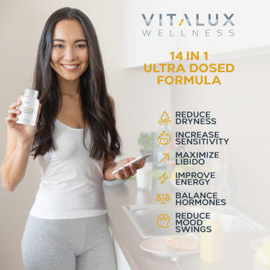 EPN Supplements Vitalux || #1 New Premium Female Libido Booster Supplement || Enhance Desire, Boost Mood & Balance Hormones | Ultra Dosed Formula W/ 14 Powerful Ingredients | 3Rd Party Tested + Usa Made - 60 Caps