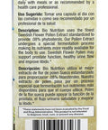 Bio Nutrition Swedish Flower Pollen Extract, 500 Mg, 60 Count