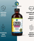 Amazing Herbs Premium Black Seed Oil - Gluten Free, Non Gmo, Cold Pressed Nigella Sativa Aids In Digestive Health, Immune Support, Brain Function - 8 Fl Oz