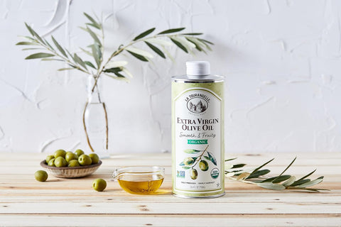 La Tourangelle, Organic Extra Virgin Olive Oil, Cold-Pressed, Smooth & Fruity, Early Harvest for High Antioxidants From Spain, 25.4 Fl Oz