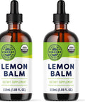 Vimergy USDA Organic Lemon Balm Tincture Herbal Supplement Can be Used in Tea Non GMO Alcohol Free