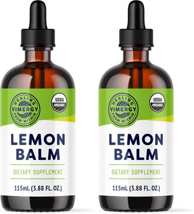 Vimergy USDA Organic Lemon Balm Tincture Herbal Supplement Can be Used in Tea Non GMO Alcohol Free