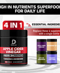 Apple Cider Vinegar Capsules 600Mg Ceylon Cinnamon 300Mg Turmeric Curcumin 300Mg & Berberine 300Mg - Dietary Supplement Support