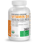 Bronson Vitamin D3 5,000 Iu (1 Year Supply) For Immune Support, Healthy Muscle Function & Bone Health, High Potency Organic Non-Gmo Vitamin D Supplement, 360 Tablets