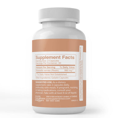 PURE ORIGINAL INGREDIENTS Boswellia (100 Capsules) Always Pure, No Additives Or Fillers, Lab Verified