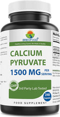 Brieofood Calcium Pyruvate 1500Mg Per Serving 240 Vegetarian Capsules