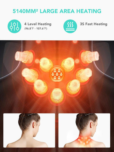 Skg Foldable Neck Massager For Pain Relief Deep Tissue Vibration Cordless Massager,Portable 9D Electric Shiatsu Neck Massager Christmas Gifts For Men Women Dad Mom