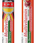 TandD German Multvitamin + Minerals 10 Vitamins 2 Minerals 40 Vegan Drink Effervescent Tablets Pomegranate Flavor Made in Germany