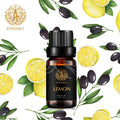 Aromatherapy Essential Oils, 100% Pure Essential Oils Lemon Scent for Diffuser, Humidifier, Massage, Aromatherapy, Skin & Hair Care, Lemon Aromatherapy Essential Oils 0.33 oz - 10ml
