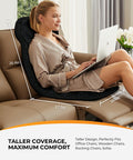 Coococo Massage Seat Cushion With Heat, Vibration Back Massager With 8 Vibrating Motors & 2 Levels Heat, Valentines Day Gifts For Her Him, Massage Chair Pad For Pain Relief