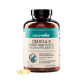 NatureWise Extra Strength Omega 3 Fish Oil Supplement 1000mg per Serving 600 EPA and 400 DHA and Vitamin E Support for Heart and Brain Health Lemon Flavor GMO-Free 180 Softgels 3-Month Supply