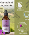 Herbamama Milk Thistle Supplement - Vegan Liver Support With Milk Thistle Extract Tincture - Non-Gmo Alcohol & Sugar- Liquid Silymarin Liver Detox Drops 56-Day Supply