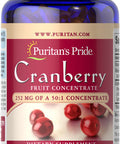Puritans Pride Triple Strength Cranberry Concentrate 12,600 Mg, Supports Urinary and Bladder Health, 100 Count