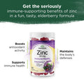 Swanson Zinc Gummies - 60 Elderberry Gummies - Vitamin Supplement for Antioxidant Activity and Immune Support