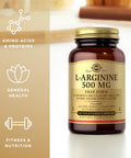 Solgar L-Arginine 500 Mg - 100 Vegetable Capsules - Nitric Oxide Stimulator - Non-Gmo, Vegan, Gluten Free, Dairy Free, Kosher - 100 Servings