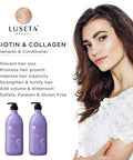 Biotin Collagen Shampoo Conditioner SetThicking Shampoo for Hair Loss Fast Hair Growth Sulfate Paraben Keratin Color Safe 2x33.08oz