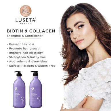 Biotin Collagen Shampoo Conditioner SetThicking Shampoo for Hair Loss Fast Hair Growth Sulfate Paraben Keratin Color Safe 2x33.08oz