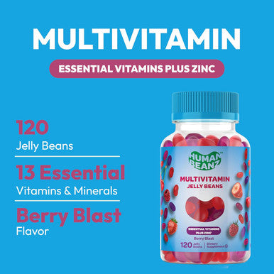 Multivitamin Jelly Bean Gummies With Zinc For Men And Women Immune Support Dietary Supplements For Adults Vegetarian 120 Berry Blast Jelly Beans Kosher