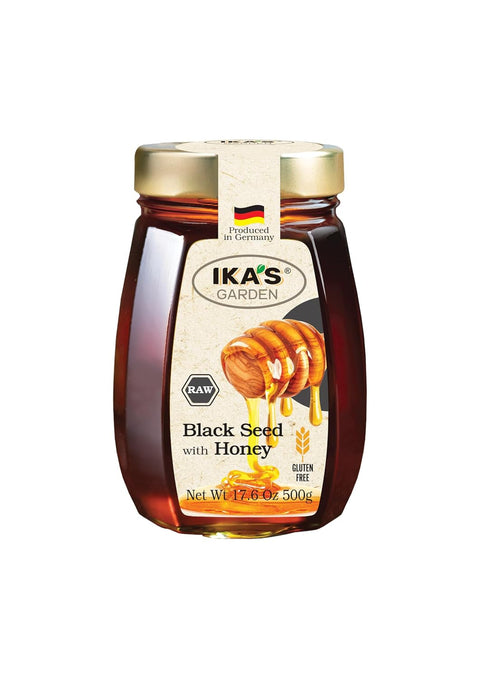 Ika's Garden Raw Manuka Honey with Blossom Honey - 100% Pure, Unfiltered, Gluten-Free Ã¢â‚¬â€œ Product of Germany, 17.6 oz (500g) Jar