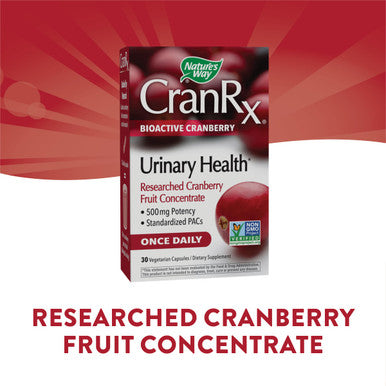 Nature'S Way Cranrx Bioactive Cranberry Urinary Health 500 Mg Potency, Once Daily, 30 Vcaps