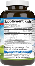 Carlson EGems Plus Natural Vitamin E 400 IU Supports a Healthy Heart 250 soft gels