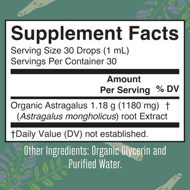 Maryruth Organics Astragalus Root Sugar USDA Organic Astragalus Extract for Immune Support Focus and Cardiovascular Support Astragalus Root Organic Liquid Drops Non-GMO Vegan 1 Fl Oz