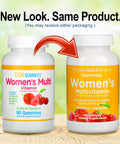 California Gold Nutrition Women S Multivitamin Gummies, Cherry, Strawberry, And Raspberry Flavors, 90 Gummies