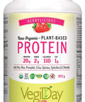VegiDay Raw Organic Plant Based Protein Berrylicious, 927 g