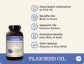 NatureWise Organic Flaxseed Oil Max 720mg ALA Highest Potency Flax Oil Omega 3 for Cardiovascular Brain Immune Support Healthy Hair Skin Nails Gluten Free NonGMO 4 Month 240 Softgels