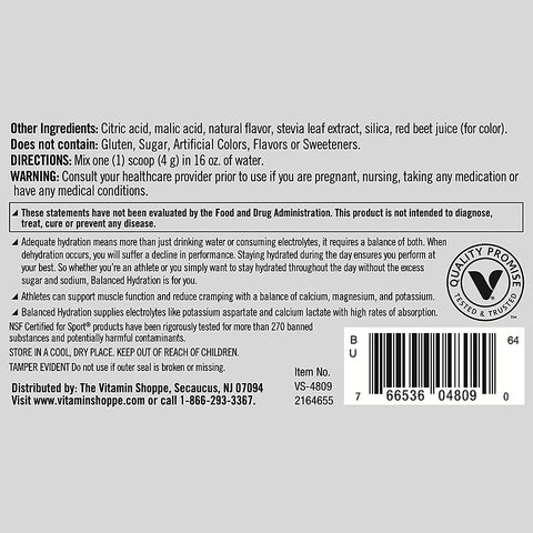 True Athlete Balanced Hydration Powder Fruit Punch Flavor Promotes Hydration Before Exercise Easy To Mix Nsf For Sport (12.86 Ounces Powder)