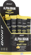 Onnit Alpha Brain Instant - Meyer Lemon Flavor - Nootropic Brain Booster Memory Supplement - for Focus Energy & Clarity - Alpha GPC Choline Cats Claw L-Theanine Bacopa - 30ct