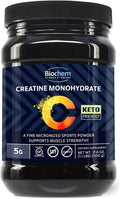 Biochem Creatine Monohydrate 5g 100 Servings PreWorkout Supplement May Help Support Muscle Strength Vegan KetoFriendly Gluten