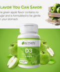 Ez Melts Dissolvable Vitamin D3 5,000 Iu, Sugar-Free, 3-Month Supply