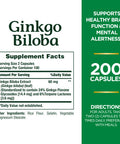 Nature's Bounty Ginkgo Biloba 60 Mg 200 Capsules (17243)