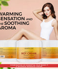 MAJESTIC PURE Hot Cream - for Cellulite, Soothing, Relaxing, Tightening & Slimming - with Collagen, Turmeric, Vitamin A, E, - Body Firming Cream, 4 oz