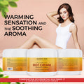 MAJESTIC PURE Hot Cream - for Cellulite, Soothing, Relaxing, Tightening & Slimming - with Collagen, Turmeric, Vitamin A, E, - Body Firming Cream, 4 oz