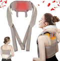 Neck Massager With Heat, Electric Back And Shoulder Massager With 2 Adjustable Modes/Speeds, Cordless 6D Deep Tissue Shiatsu Massager For Neck & Shoulder, Back & Leg Pain Relief, Ideal For Family