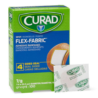 Curad Flex Fabric Spot Adhesive Bandages Bandage Diameter is 7/8" (Pack of 1200)