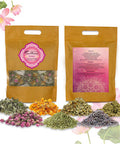 Handmade Yoni Seat, Cushion and Herbs (4 oz.) in a Luxury Package (8-16 steams - 8oz (230gr) Herbs, Gold)
