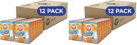 Arm & Hammer Baking Soda Fridge-n-Freezer Odor Absorber, Orange 14 oz, Pack of 12