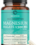 Magnesium Citrate Complex 500 MG Constipation Calm & Relaxation Support | High Absorption Magnesium Supplement Digestion Support Citrato de Magnesio Non-GMO & Soy-Free 120 Mag Citrate Capsules