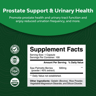 Pure Saw Palmetto Extract Capsules - Enhanced Hair Growth Supplement with Saw Palmetto for Women and Men - Saw Palmetto Capsules with Hair Vitamins for Faster Hair Growth for Men and Women