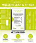 Nutra Tea NutraTea - Mullein Leaf & Thyme Tea | Mullein Tea | Mullein Leaf Tea - Mullein Tea For Lungs & Throat - 20 Tea Bags - Herbal Tea