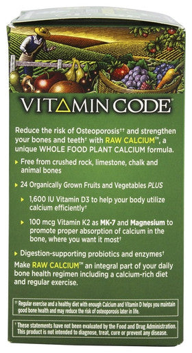 Garden of Life Vitamin Code Raw Calcium 120 Vegetarian Capsules