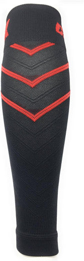 Csx, 15-20 Mmhg Compression Sleeve for Men and Women, Leg Calf Support, Athletic Sport Fit, 1 Count, Red On Black
