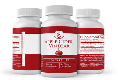 PURE ORIGINAL INGREDIENTS Apple Cider Vinegar, (100 Capsules) Always Pure, No Additives Or Fillers, Lab Verified