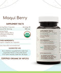 Maqui Berry Usda Organic 60 Capsules | Natural Herbal Supplement | Certified Organic Vegetarian Capsules And Organic Maqui Berry